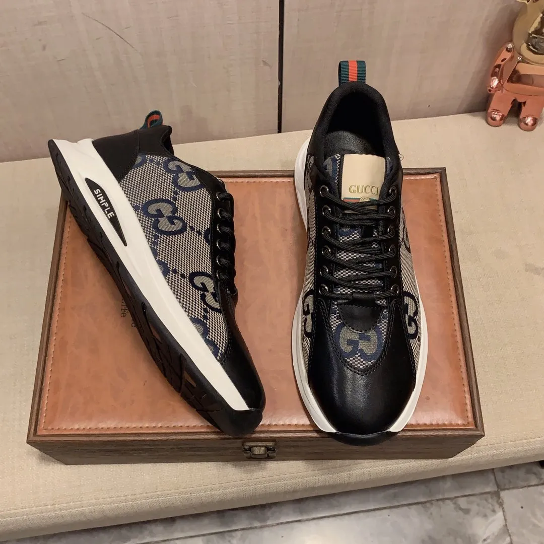 Men's Men's Shoes💰420💰💰🎩🎩[Lightning][Lightning] "Gucci*" The latest and most popular casual sports shoes, top brand [seduce] luxury~purchase, top~quality. [Strong] The upper is made of imported breathable cowhide with material ➕ breathable sheepskin feet (•) and fine workmanship. The original stylish and stylish soft rubber wear-resistant and non-slip outsole is light and comfortable on the feet. The real thing looks better when photographed in real life. 122: code: 38-44, can be customized to 45, 2️⃣ colors available
